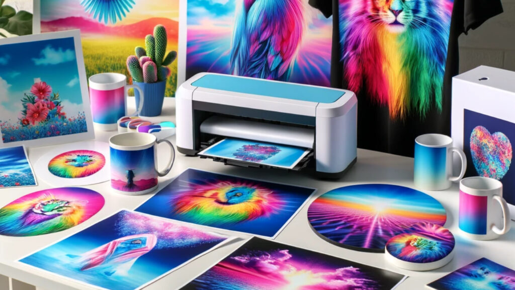 dye sublimation article photo showing full colour sublimated products